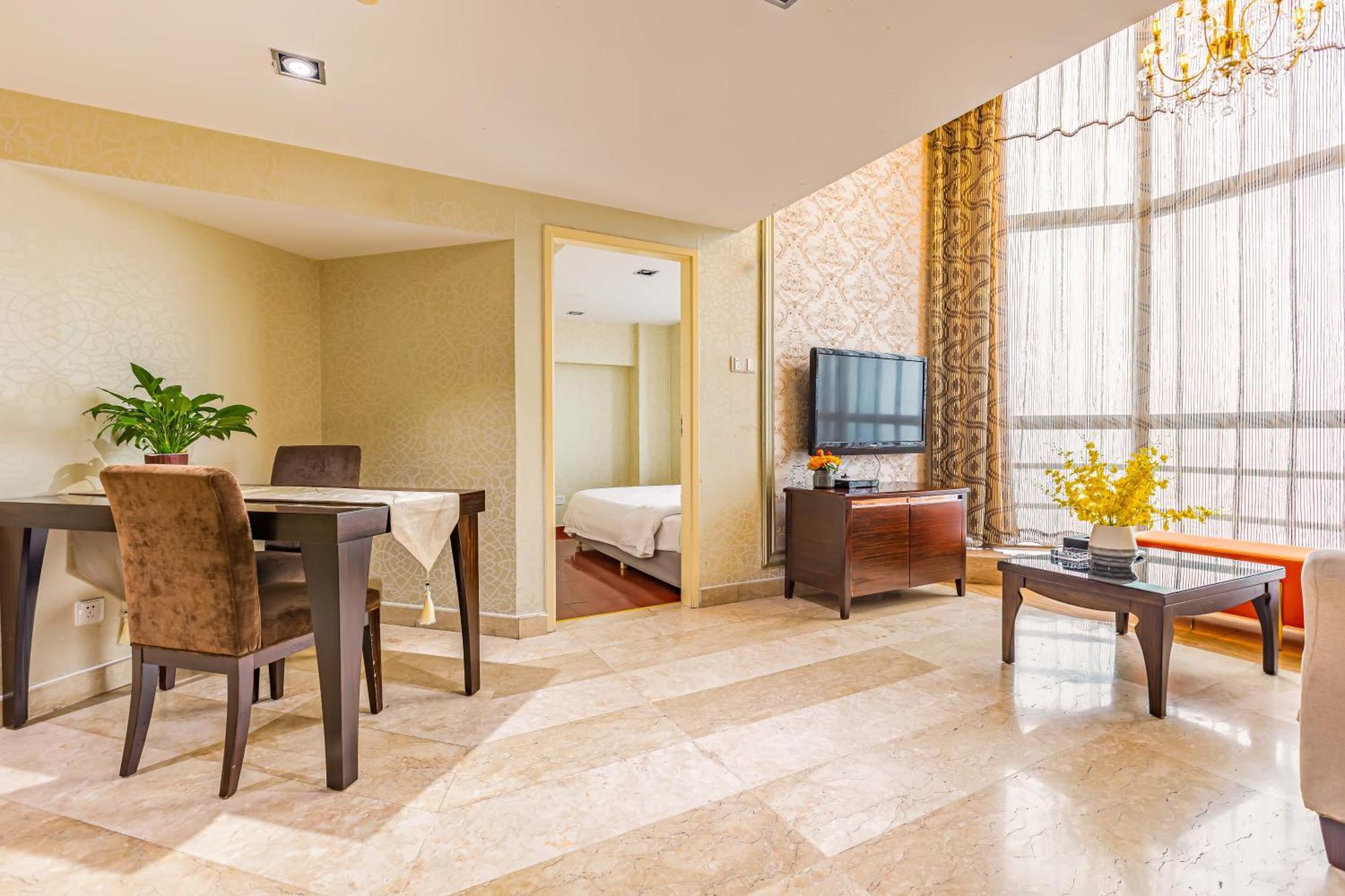 Waifiden Guangzhou Grand View Golden Palace Apartment - Free Shuttle Bus During The Canton Fair Стая снимка